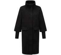 Langmantel NAVAHOO "Polarblüte 14", Damen, Gr. S (36), schwarz, Oberstoff: 90% Polyacryl, 10% Viskose, Innenfutter: 100% Polyester, Ärmelfutter: 100% Polyester, modisch, gerade knielang, hoch geschlos