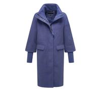 Langmantel NAVAHOO "Polarblüte 14", Damen, Gr. S (36), lila (lilablau), Oberstoff: 90% Polyacryl, 10% Viskose, Innenfutter: 100% Polyester, Ärmelfutter: 100% Polyester, modisch, gerade knielang, hoch