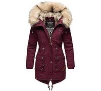 Navahoo Premium Damen Winterjacke Honigfee - Warmer Parka mit Abnehmbarem Kunstfellkragen XS