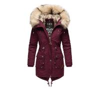 Navahoo Premium Damen Winterjacke Honigfee - Warmer Parka mit Abnehmbarem Kunstfellkragen XS