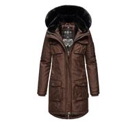 Wintermantel NAVAHOO "Tiniis" Gr. S (36), braun (dunkelbraun) Damen Mäntel Wintermäntel Parka mit abnehmbarer Kapuze und extra Einkaufstasche (19790604-S)