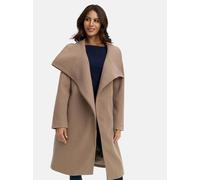 Kurzmantel NAVAHOO "Samtrose 14", Damen, Gr. S (36), grau (taupe), Obermaterial: 90% Polyester, 10% Viskose, Innenfutter: 100% Polyester, Ärmelfutter: 100% Polyester, elegant, figurumspielend knieumsp