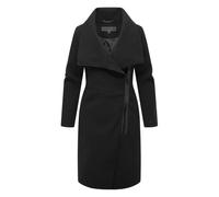 Kurzmantel NAVAHOO "Samtrose 14", Damen, Gr. XS (34), schwarz, Obermaterial: 90% Polyester, 10% Viskose, Innenfutter: 100% Polyester, Ärmelfutter: 100% Polyester, elegant, figurumspielend knieumspiele