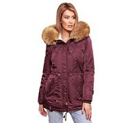 Navahoo warme Damen Winter Jacke Teddyfell Winterjacke Parka Mantel B399