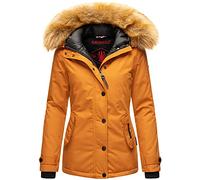 Navahoo warme Damen Winter Jacke Winterjacke Parka Mantel Kunstfell B392 [B392-Laura2-Cinnamon-Gr.XS]