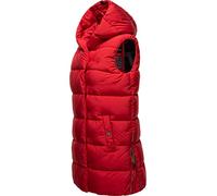 Navahoo warme Damen Winter Steppweste lang mit Kapuze Madilynaa Red Gr. XS