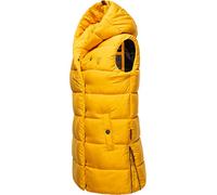 Navahoo warme Damen Winter Steppweste lang mit Kapuze Madilynaa Yellow Gr. M