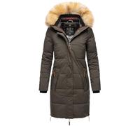 Wintermantel NAVAHOO "Halina" Gr. S (36), grau (anthrazit) Damen Mäntel Wintermäntel modischer Winter Steppmantel mit Kapuze (54538340-S)