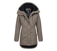 Winterjacke NAVAHOO "Winterfunke", Damen, Gr. XXL, grau (stone braun), Obermaterial: 100% Baumwolle; Innenmaterial: 100% Polyester; Futter&Wattierung: 100% Polyester, Jacken, Designer Winterjacke mit