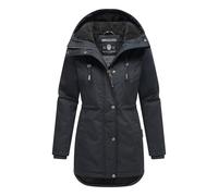 Navahoo Damen Winterjacke (XS-3XL) - 100% Baumwolle Obermaterial, Kapuze mit Kordelzug, Taillierungsband, Warme Jacke Frauen - N038
