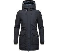 Winterjacke NAVAHOO "Blizzardstorm", Damen, Gr. XXL (44), blau (navy), Oberstoff: 70% Baumwolle, 30% Nylon, Futter: 100% Polyester, Wattierung: 100% Polyester, Ärmelfutter: 100% Polyester, modisch, fi
