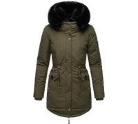 Wintermantel NAVAHOO "Sweety Deluxe" Gr. S (36), grün (olivgrün) Damen Mäntel Wintermäntel modischer Winterparka mit großer doppelter Kapuze (62203042-S)