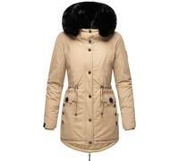 Wintermantel NAVAHOO "Sweety Deluxe" Gr. M (38), grau (taupe) Damen Mäntel Wintermäntel modischer Winterparka mit großer doppelter Kapuze (96678253-M)