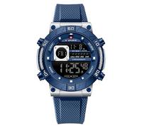 NAVIFORCE Modische Herren-Digitalarmbanduhr, Militär, wasserdicht, Sport-Chronograph, Uhren für Herren, mit Alarm/LED-Hintergrundbeleuchtung, Blau, Sportlich
