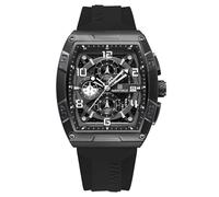 NAVIFORCE Quarz-Chronograph-Armbanduhr für Herren, buntes Silikonband, mit automatischem Datum, wasserdicht, als Geschenk, Schwarz + Weiß, Mode, Sport, Geschäft