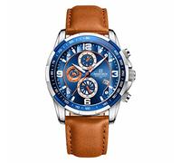 Naviforce Sportuhren für Herren, analog, Quarz, Chronograph, Lederarmband