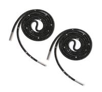 Navna Glitzernde Schnürsenkel, 140 cm, Strass, Kristall, Schnürsenkel, für Sneaker, Hoodie, Sweatpants, Kordeln, 2 Stück, Schwarz