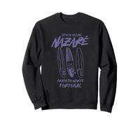 Nazare Portugal Retro Surfbretter Vintage Sommer Urlaub Sweatshirt