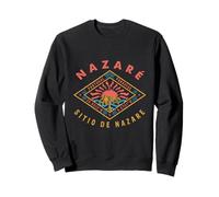 Nazare Vintage Surfen Portugal Urlaub Reisen Sweatshirt