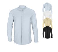 NB3792 NEOBLU Herren Hemd Mandarinkragen Bart Optic White 5XL