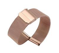 NBCNZCTSAS 12mm 13mm 14mm 15mm 16mm 17mm 18mm 19mm 20mm 21mm 22mm Fit for Milanese Edelstahl Armband Männer Frauen Mesh Metall Ersetzen Armband Uhr Band(Rose Gold,18mm)