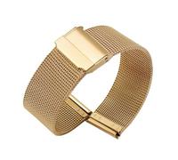 NBCNZCTSAS 12mm 13mm 14mm 15mm 16mm 17mm 18mm 19mm 20mm 21mm 22mm Fit for Milanese Edelstahl Armband Männer Frauen Mesh Metall Ersetzen Armband Uhr Band(Gold,21mm)