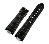 NBCNZCTSAS 1853 Lederarmband mit konvexem Ende, passend for Tissot PRX-Serie, Riemen, T137.407, T137.410, Herrenarmband, Handschlaufe, 26 x 12 mm(A black no clasp)