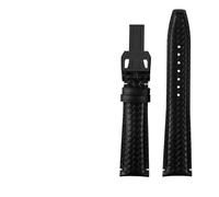 NBCNZCTSAS 20/21/22MM Armband Fit for IWC Armband Fit for Portugiesisch Fit for Ewigen Kalender IW503312 IW371614 Fit for Timing Serie Leder Uhr(B-black-black,21mm)