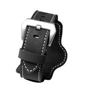 NBCNZCTSAS 20 22MM 24MM 26MM Armband Lederarmband Fit for Casio Fit for Fossil Fit for Panerai Fit for Bernie Basistablett Vintage Wasserdichtes Armband(Black-silver,22mm)