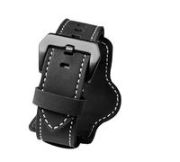 NBCNZCTSAS 20 22MM 24MM 26MM Armband Lederarmband Fit for Casio Fit for Fossil Fit for Panerai Fit for Bernie Basistablett Vintage Wasserdichtes Armband(Black-black,24mm)