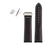 NBCNZCTSAS 20 22mm Leder Armband Armband Fit for Hamilton Khaki Aviation Classic Khaki Field Collection Serie Strap(H003-Brown silver,22mm)