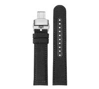NBCNZCTSAS 20 mm 21 mm Nylon-Armband passend for Seiko Srpc31j1 Srpc63j1 Serie, wasserdicht, schweißfest, weich, bequem, Uhrenarmband-Zubehör(02 black-silver,21mm)