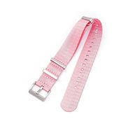 NBCNZCTSAS 20 mm 22 mm 24 mm Sicherheitsgurt Nylon fit for NATO Gurt Military Watch Band Ersatzwächter for Omega fit for James Fit for Bond 007 fit(Pink,20mm)