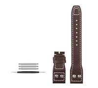 NBCNZCTSAS 21MM 22MM Passend for IWC-Uhrenarmband mit Passform for Little Prince's Mark Lederarmband mit Nagel(Brown-no bucke,22mm)