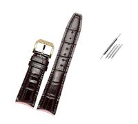 NBCNZCTSAS 22-mm-Armband, passend for IWC, passend for Portugal, 7-Tage-Kette, wasserdichtes Lederarmband mit IW500705-Armband(A-brown-gold)