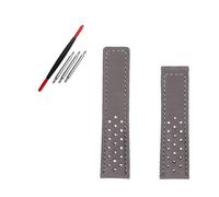 NBCNZCTSAS 22 MM Schwarz-Braun-Armband Mattlederarmband Passend for TAG HEUER Passend for CARRERA Passend for AQUARACER Passend for Monaco F1 Uhrenarmband(Grey-no clasp)