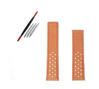 NBCNZCTSAS 22 MM Schwarz-Braun-Armband Mattlederarmband Passend for TAG HEUER Passend for CARRERA Passend for AQUARACER Passend for Monaco F1 Uhrenarmband(Brown-silver)