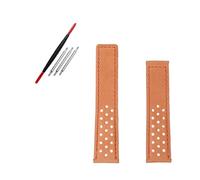 NBCNZCTSAS 22 MM Schwarz-Braun-Armband Mattlederarmband Passend for TAG HEUER Passend for CARRERA Passend for AQUARACER Passend for Monaco F1 Uhrenarmband(Brown-no clasp)