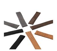 NBCNZCTSAS 22 MM Schwarz-Braun-Armband Mattlederarmband Passend for TAG HEUER Passend for CARRERA Passend for AQUARACER Passend for Monaco F1 Uhrenarmband(Grey-gold)