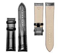 NBCNZCTSAS 22mm 23mm Leder Uhrenarmband Fit for MIDO Fit for Helmsman M005.430.36.051.80 Damen Uhrenarmband Herren Zubehör Armband(Black no bucke,22mm)