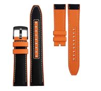 NBCNZCTSAS 22mm 23mm Leder Uhrenarmband Fit for MIDO Fit for Helmsman M005.430.36.051.80 Damen Uhrenarmband Herren Zubehör Armband(02-orange,23mm)
