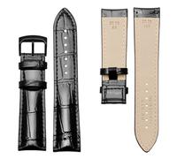 NBCNZCTSAS 22mm 23mm Leder Uhrenarmband Fit for MIDO Fit for Helmsman M005.430.36.051.80 Damen Uhrenarmband Herren Zubehör Armband(Black black bucke,22mm)