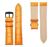 NBCNZCTSAS 22mm 23mm Leder Uhrenarmband Fit for MIDO Fit for Helmsman M005.430.36.051.80 Damen Uhrenarmband Herren Zubehör Armband(Orange black bucke,23mm)