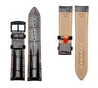 NBCNZCTSAS 22mm 23mm Leder Uhrenarmband Fit for MIDO Fit for Helmsman M005.430.36.051.80 Damen Uhrenarmband Herren Zubehör Armband(Orange line bukce,22mm)