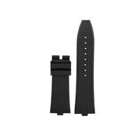 NBCNZCTSAS 24 * 7mm Konvexen Mund Gürtel Fit for Vacheron Constantin 4500 V 5500 V 7900 Männer Uhr Strap Fluor gummi Uhr band Armband(Black-no bucke)