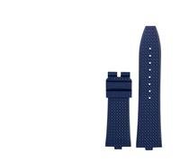 NBCNZCTSAS 24 * 7mm Konvexen Mund Gürtel Fit for Vacheron Constantin 4500 V 5500 V 7900 Männer Uhr Strap Fluor gummi Uhr band Armband(Blue-no bucke)