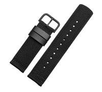 NBCNZCTSAS 24 mm Nylon-Canvas-Armband passend for Casio, passend for die PROTREK-Serie GA2000, PRG-600, PRW-6600, PRG-650, wasserdichtes Herren-Sportzubehör(Black black buckle)