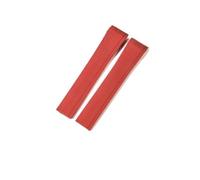 NBCNZCTSAS Arc Mouth Silikon-Uhrenarmband, passend for Patek Philippe Aquanaut5167A/5164 Granate, faltbar, 21 mm(Red-No buckle)