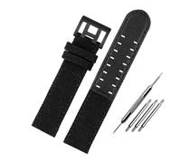NBCNZCTSAS Armband Fit for Hamilton Khaki Fit for Feld H760250 H77616533 H70605963 H68201993 Uhr Armband Leder Nylon Männer Armband 20 22mm(Black-black clasp,22mm)