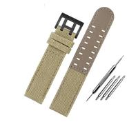 NBCNZCTSAS Armband Fit for Hamilton Khaki Fit for Feld H760250 H77616533 H70605963 H68201993 Uhr Armband Leder Nylon Männer Armband 20 22mm(Khaki-black clasp,20mm)